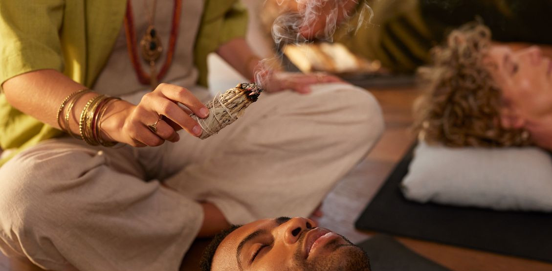A man experiencing a ceremony at a luxury hotel.