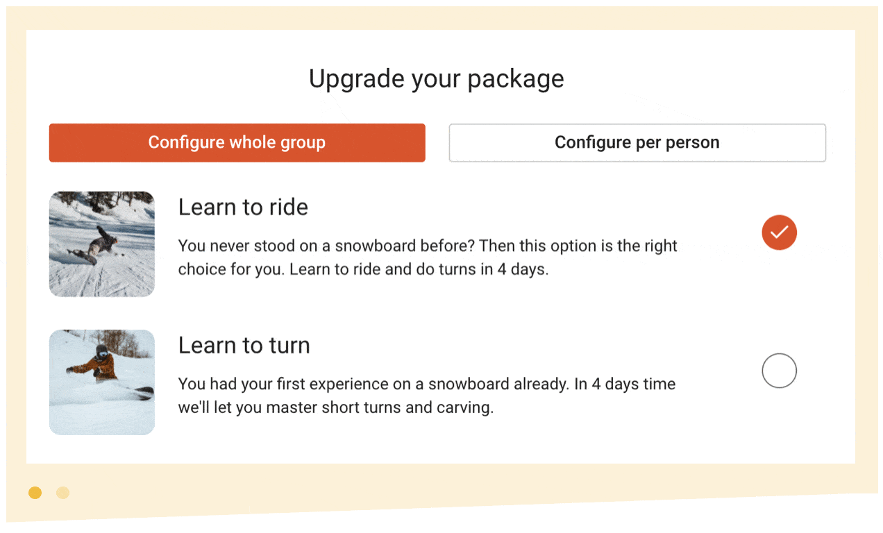 Configuration of rates in Bookinglayer